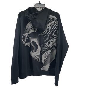 NIKE Lebron James Black Lion Opposition Hero Therma-Fit Full Zip Hoodie Large